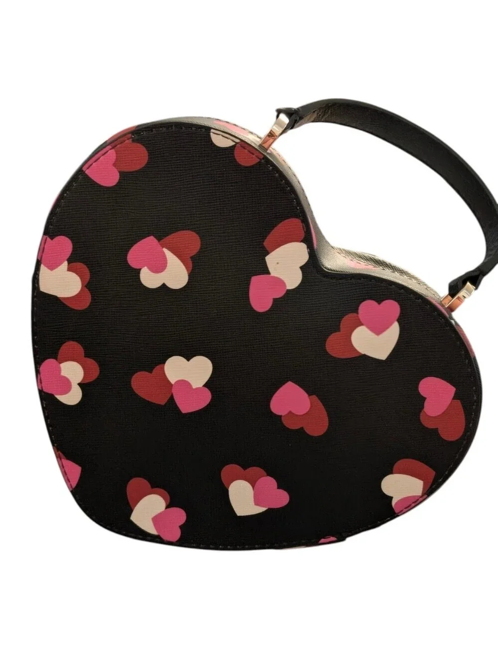 New Kate Spade ♠️ Love Shack Flutter Hearts Printed Heart Shaped Crossbody Bag